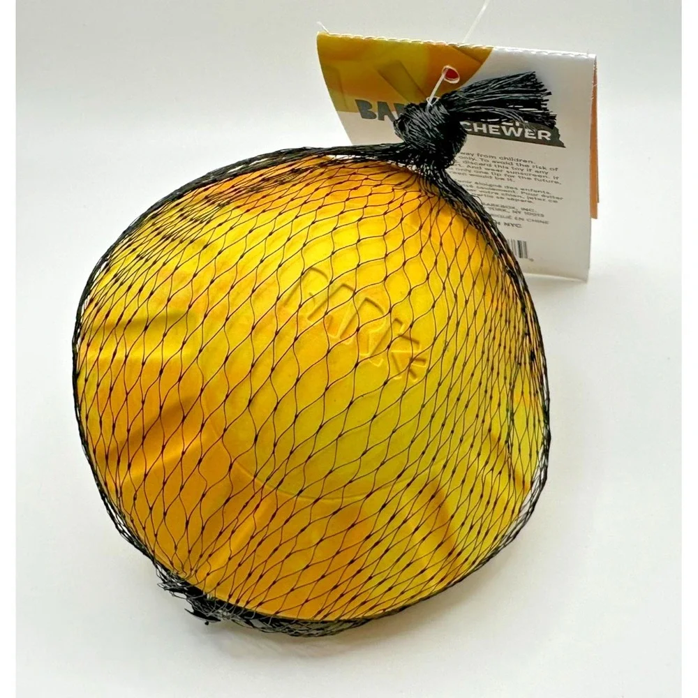 Bark Super Chewer Fetchin Rays Medium Dog Toy Yellow Natural Rubber 212381